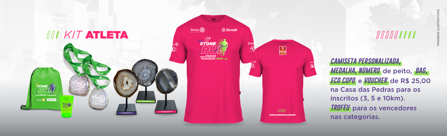 Kit Oficial Stone Run - Clique para ampliar